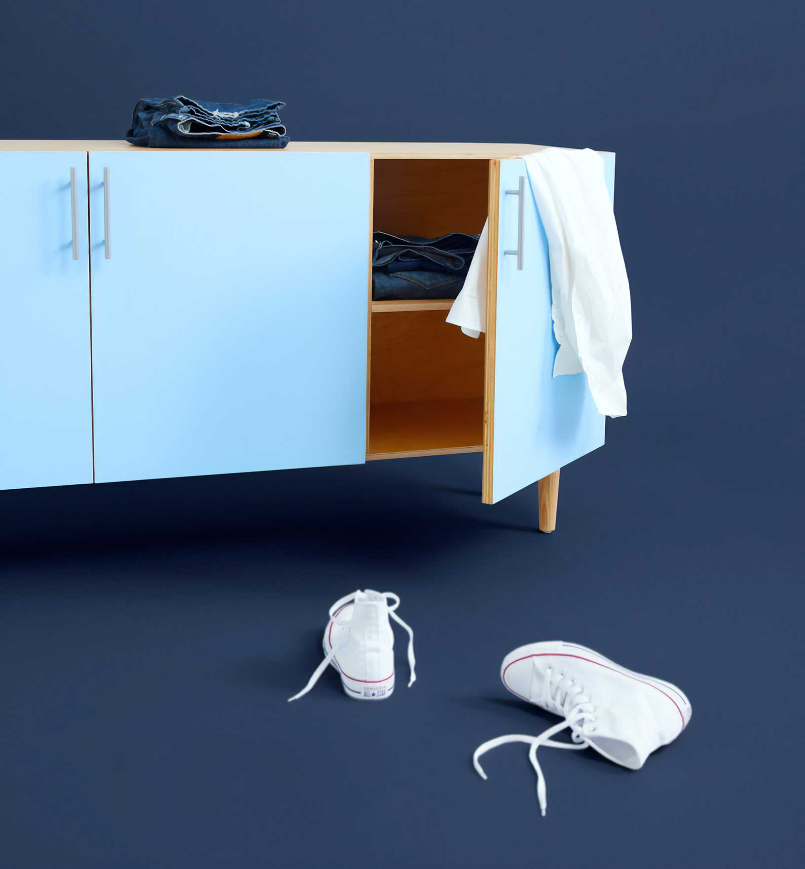 Shoes Laying Outside Cupboard