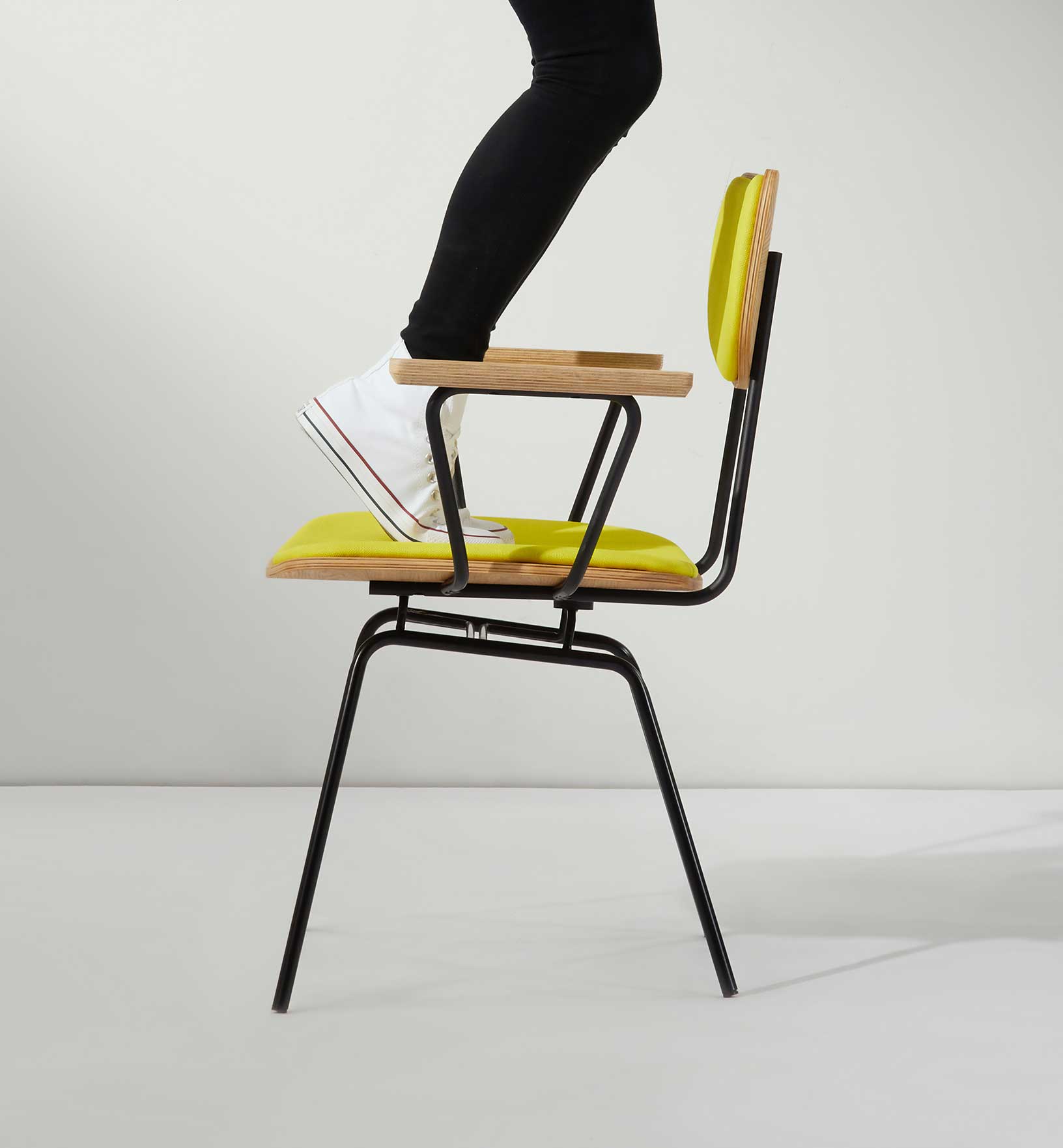 Person Standing on Chair